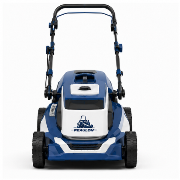 Peaulon 19-inch Deck Navy Blue Push Lawn Mower with Front Control Panel