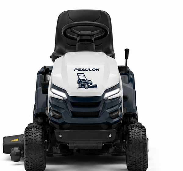 Peaulon 42-inch Deck All-Terrain Riding Lawn Mower with Side Discharge