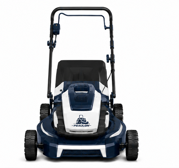 Peaulon 21-inch Deck Navy Blue Push Lawn Mower with Hard Collection Box