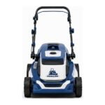 Peaulon 19-inch Deck Navy Blue Push Lawn Mower with Front Control Panel