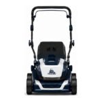 Peaulon 20-inch Deck Navy Blue Push Lawn Mower with Top-Vented Collection Box