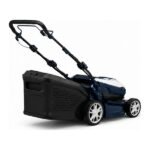 Peaulon 20-inch Deck Navy Blue Push Lawn Mower with Top-Vented Collection Box - Image 2