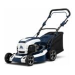 Peaulon 21-inch Deck Navy Blue Gas Push Lawn Mower with Rear Bag - Image 2