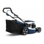 Peaulon 21-inch Deck Navy Blue Gas Push Lawn Mower with Rear Bag - Image 3