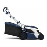 Peaulon 21-inch Deck Navy Blue Push Lawn Mower with Foldable Handle and Rear Bag - Image 3