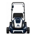 Peaulon 21-inch Deck Navy Blue Push Lawn Mower with Hard Collection Box