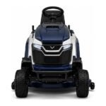 Peaulon 44-inch Deck Navy Blue Riding Lawn Mower with V-Grille Front and LED Headlights - Image 2
