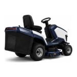 Peaulon 44-inch Deck Navy Blue Riding Lawn Mower with V-Grille Front and LED Headlights - Image 3