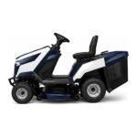 Peaulon 46-inch Deck White and Navy Riding Lawn Mower with Rear Collection Box - Image 2